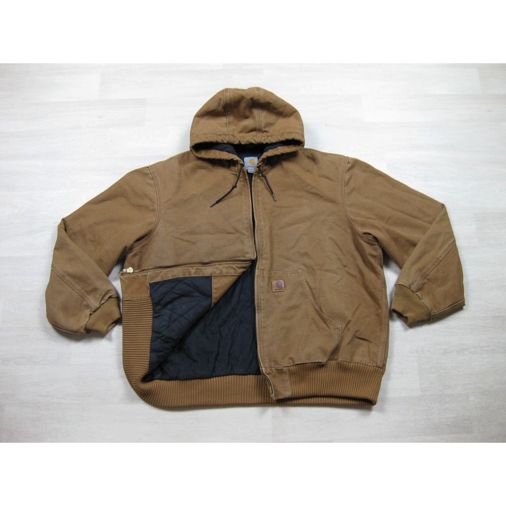 Vintage Carhartt Duck Canvas Active Jacket Men's (XL) Workwear‎ Quilt Lined J130